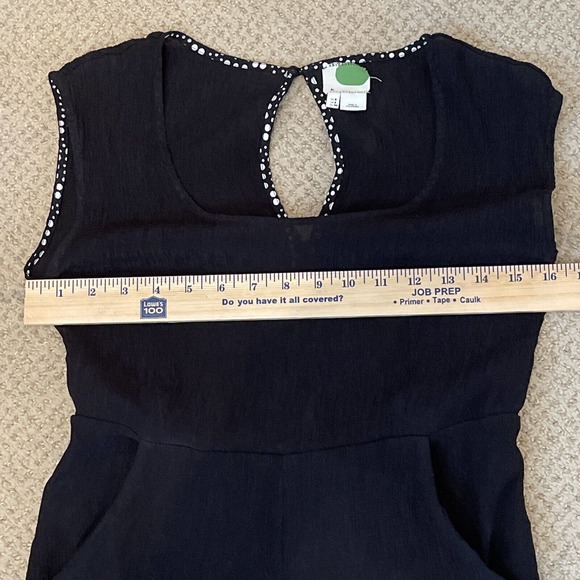 ANTHROPOLOGY Women’s 2 Black Gauze Jumpsuit Romper Crop - Picture 6 of 9